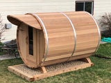 7x6 Cedar Barrel Sauna with Cove