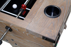 Barren Foosball Table Corner and Cup Holder Closeup