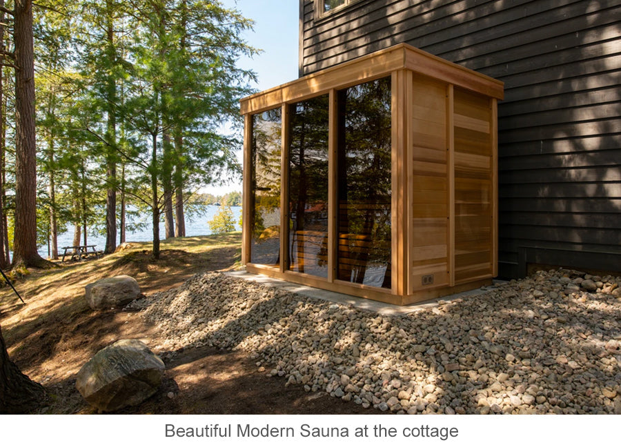 Beautiful Modern Sauna at the cottage