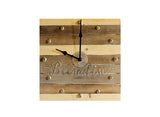 Beeradise Reclaimed Wood Clock
