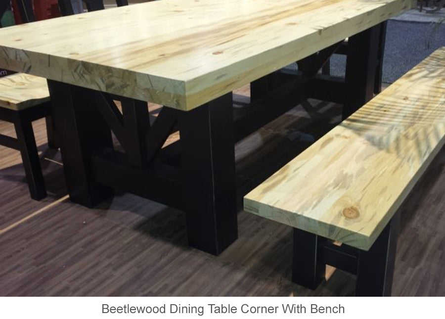 Beetlewood Dining Table with benches