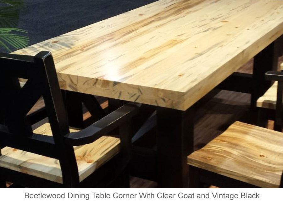 Beetlewood Dining Table rustic table top