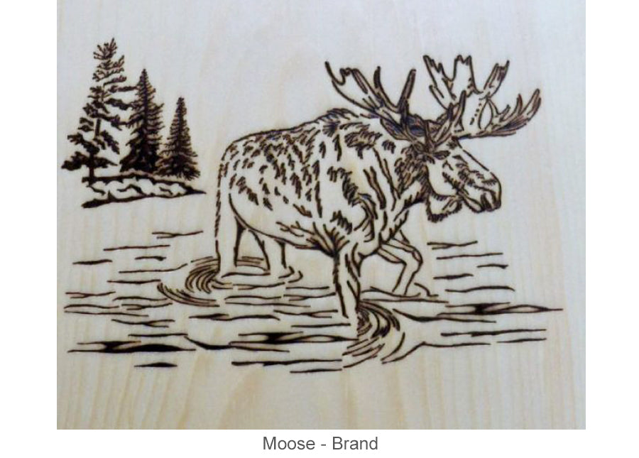 Branded Back Side Log Chair or Arm Log Chair Moose