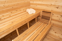White Cedar Luna Sauna 2 Tiered Seating