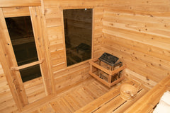 White Cedar Luna Sauna 2 Tiered Seating