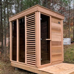 Clear Cedar Pure Cube Outdoor Sauna - Medium