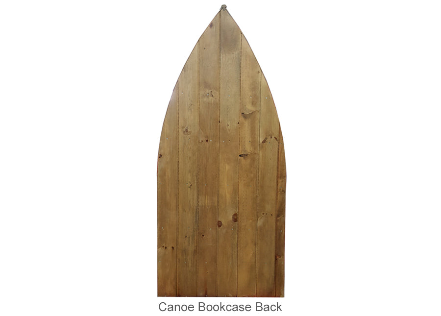 Canoe Bookcase with Drawers Back