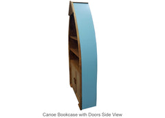 Canoe Bookcase with Doors Side View