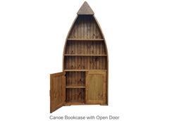 Canoe Bookcase with Open Door