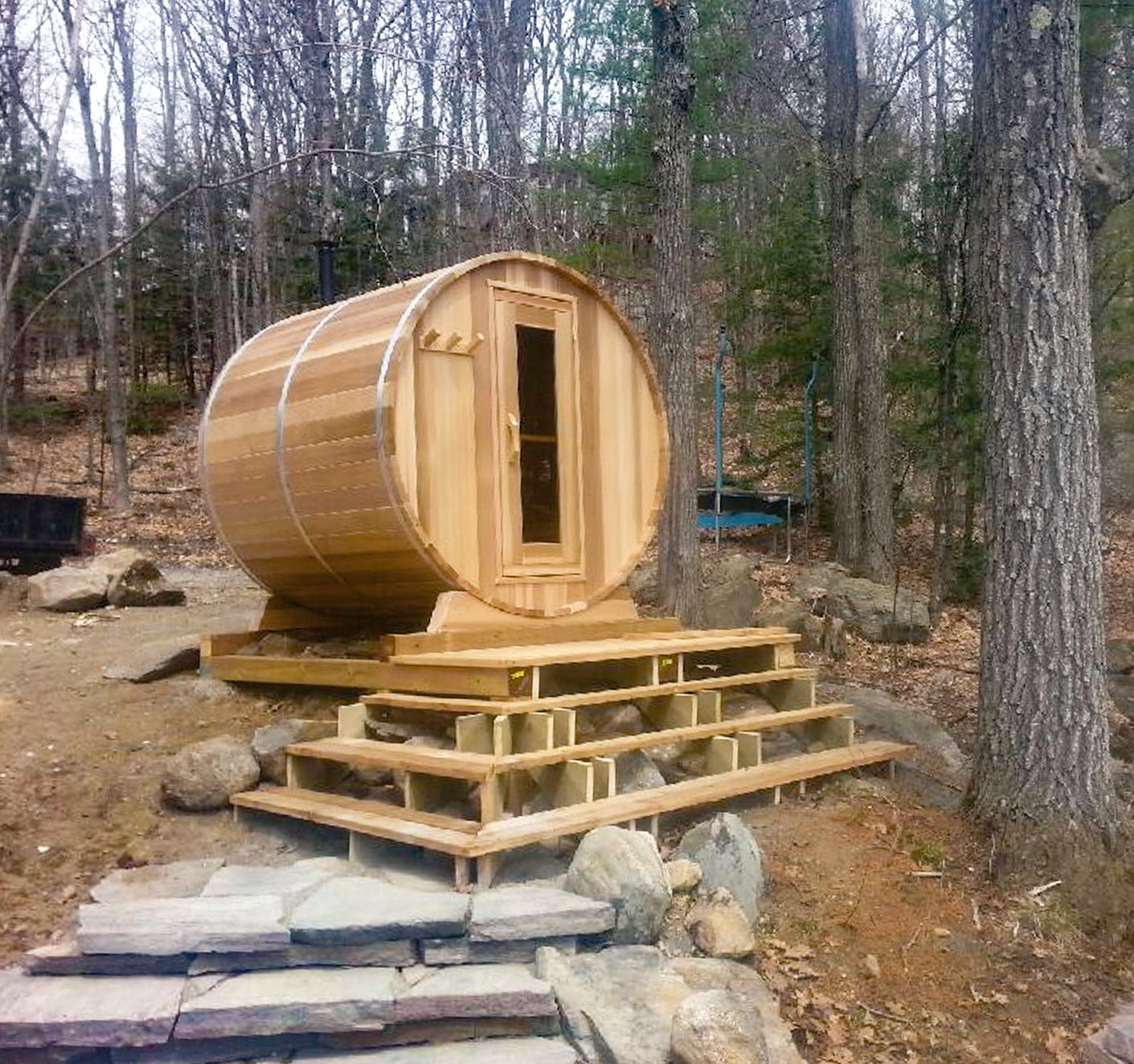 The Petawawa Barrel Sauna on the Deck