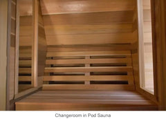 Pod sauna changeroom