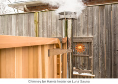 Chimney for Harvia heater on Luna Sauna