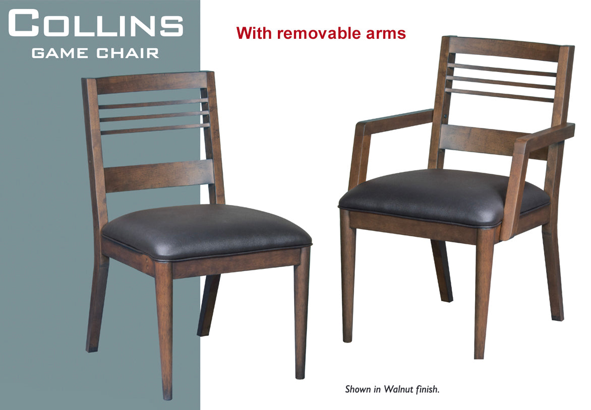 Collins Game Chair with Removable Arms
