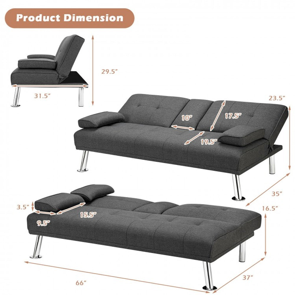 Convertible Folding Futon Sofa Bed Dimensions