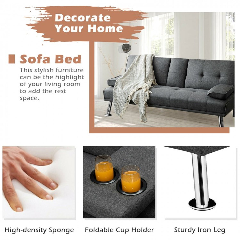 Convertible Folding Futon Sofa Bed Features