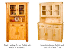 Mountain Lodge and Rocky Valley Corner Buffet and Hutch