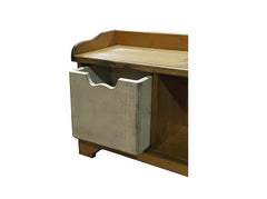 Cubby Bin in Vintage White over Black