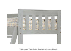 Dakota Quick Ship Bunk Bed Twin over Twin - Storm