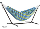 Double Cotton Hammock with Stand Combo