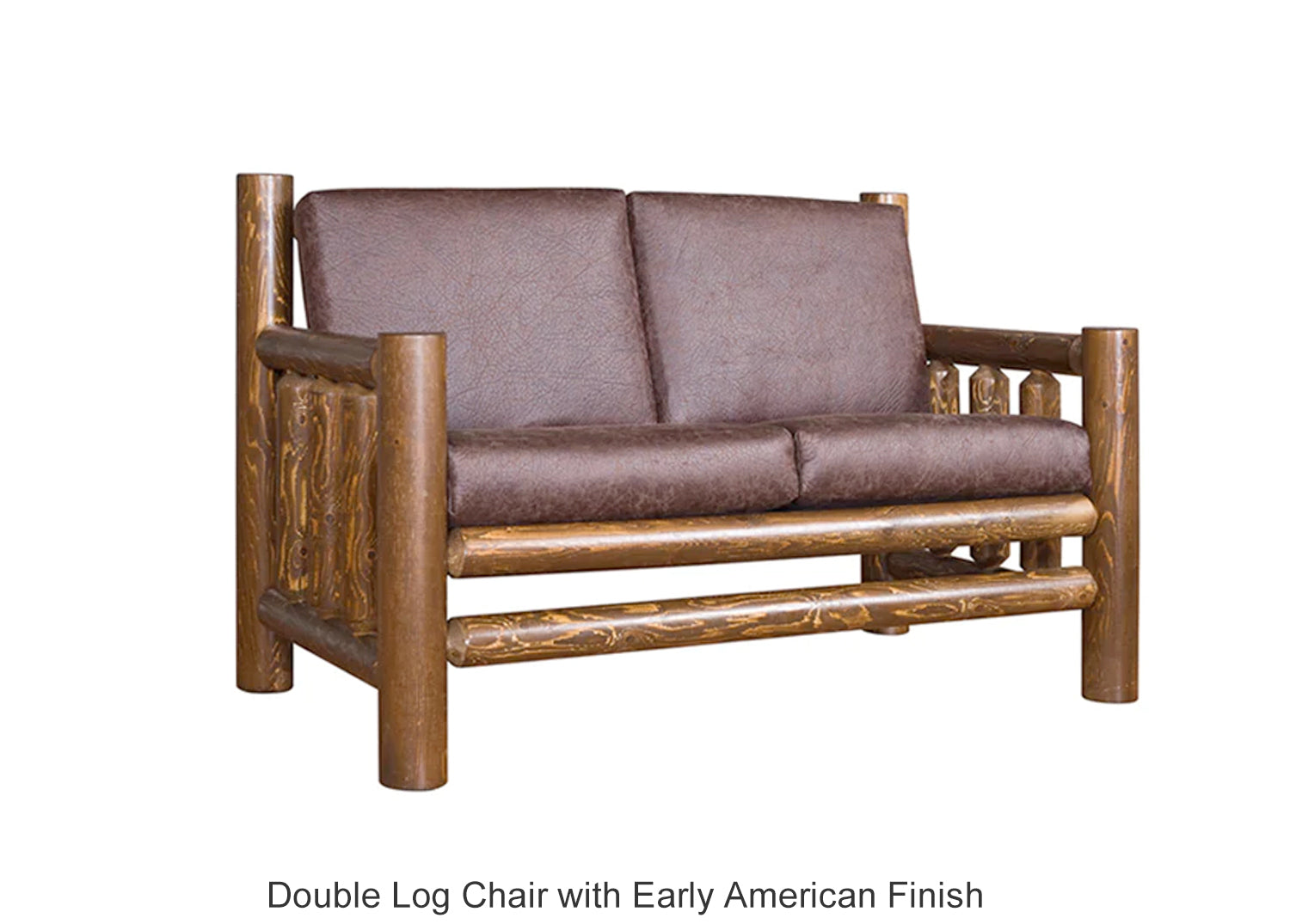 Double Log Chair with Early American Finish