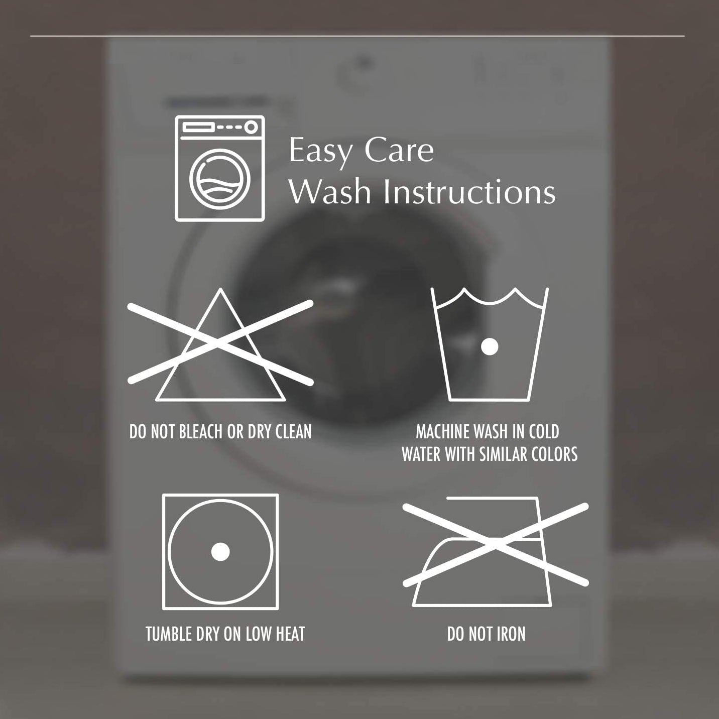 Easy Care Washing Instructions
