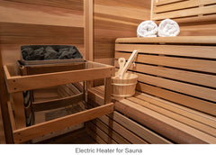 Clear Cedar Pure Cube Outdoor Sauna - Large
