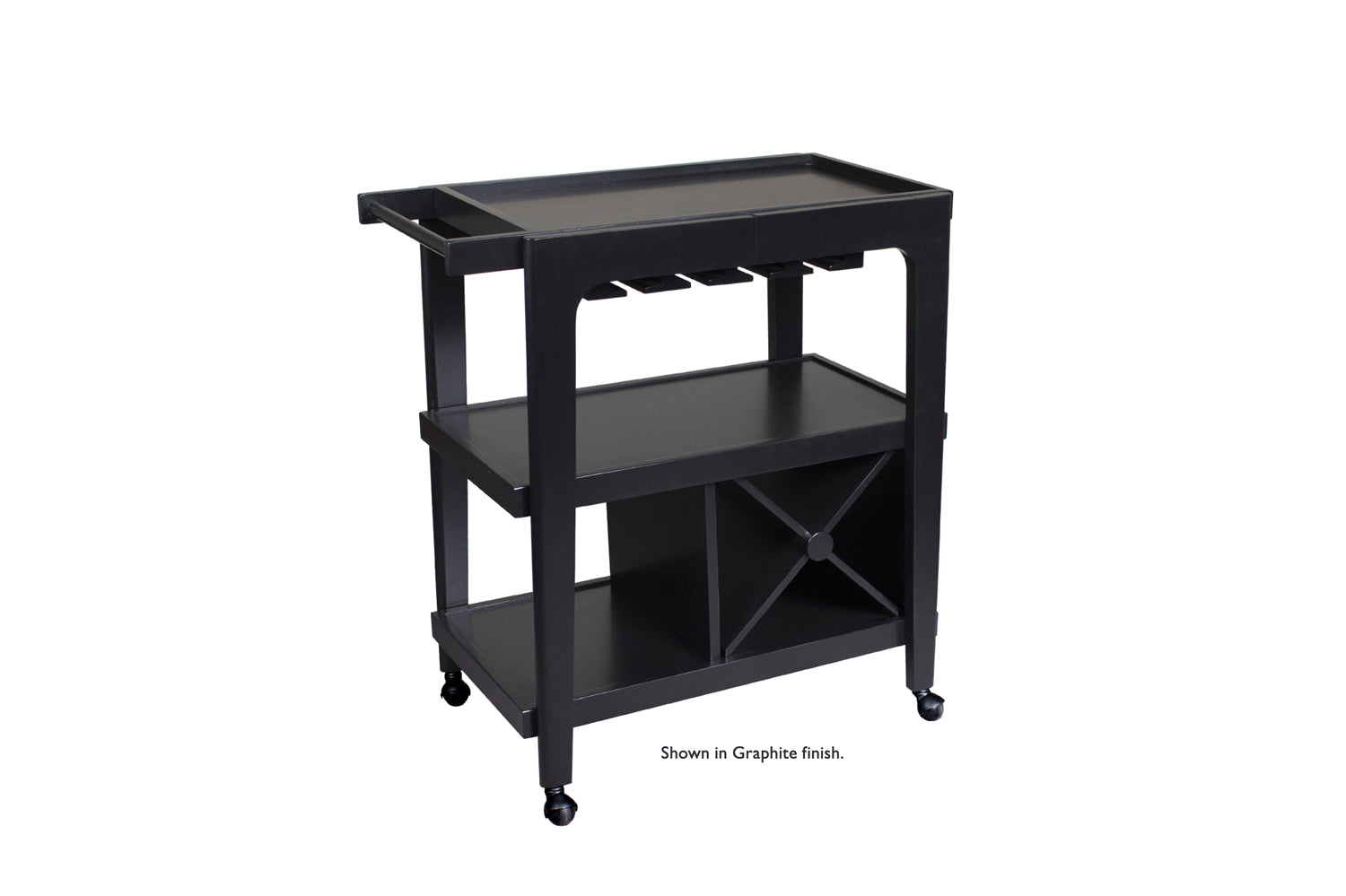 Emory Bar Cart in Graphite Finish