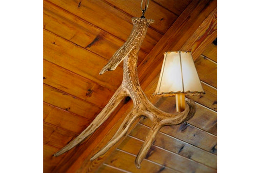 Faux Whitetail Deer 1 Antler Pendant Hanging