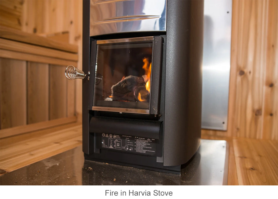 Fire in Harvia stove