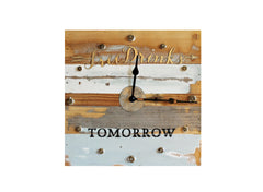 Free Drinks Tomorrow Reclaimed Wood Clock