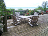 Standard log chair with table