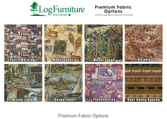 Premium Log Pullout Sofa Sleeper fabric options
