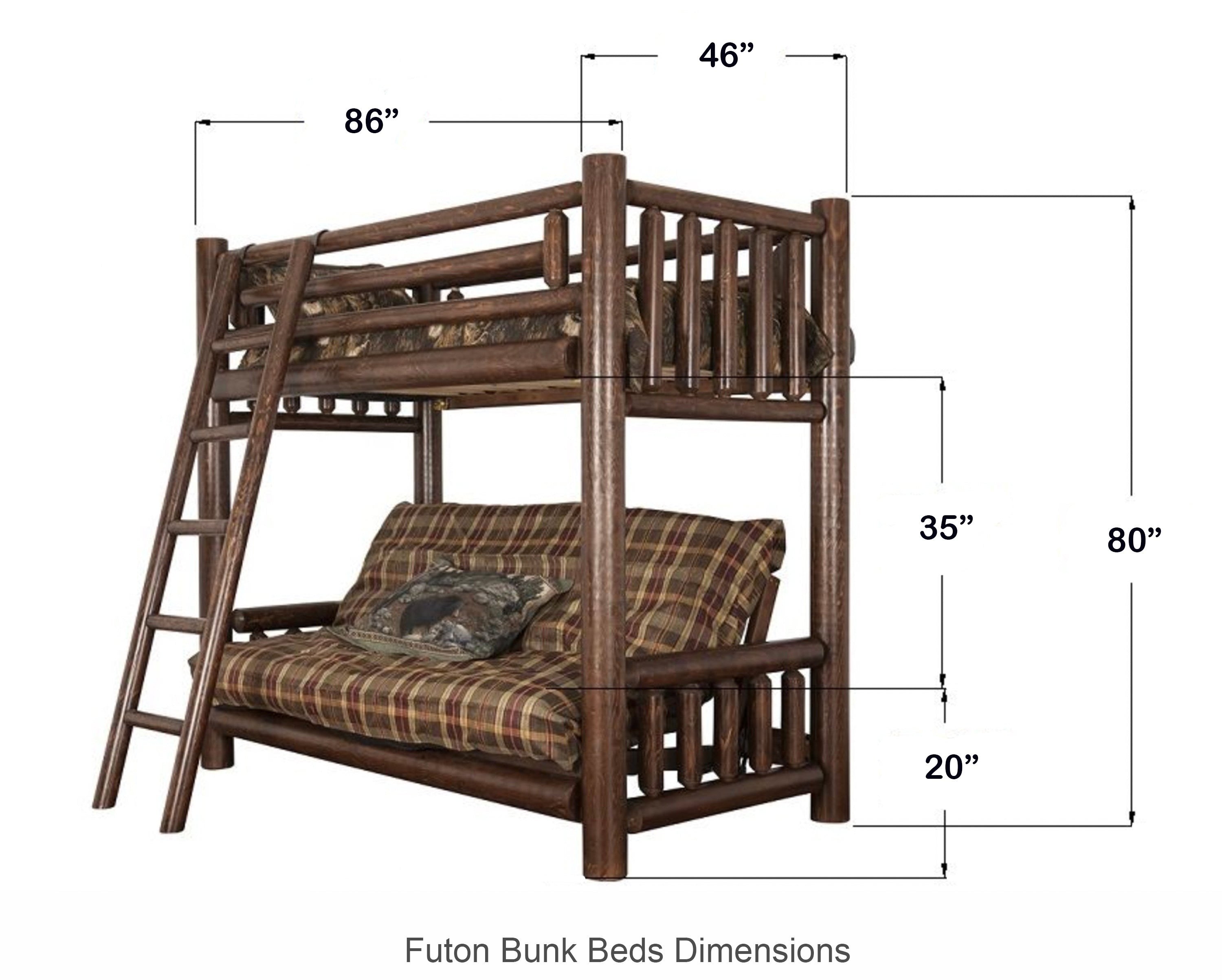 Futon Bunk Bed Dimensions