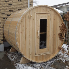 Harmony White Cedar Barrel Sauna 2m x 2m