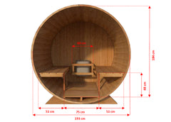 Harmony White Cedar Sauna Interior