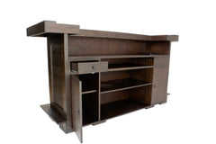 Harpeth 82 Inch Bar Rear View with an Open Drawer and Cabinet