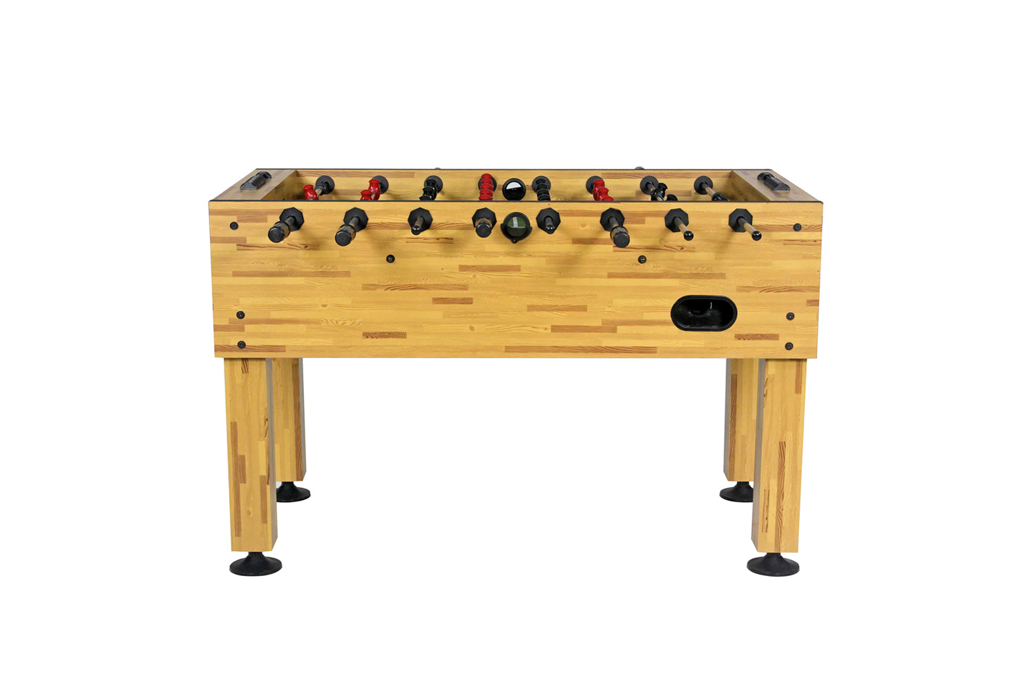 Heritage Foosball Table Butcher Block Finish Side View