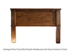 Heritage River Panel Bed Double Headboard with Early American Finish