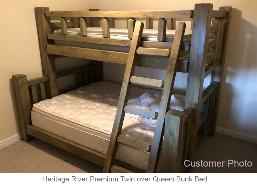 Heritage River Premium Twin over Queen Bunk Bed