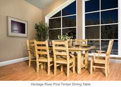 Heritage River Pine Timber Side Chair in dining room