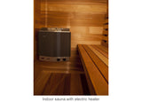 Indoor sauna with electric heater