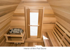 Interior of Mini Pod Sauna