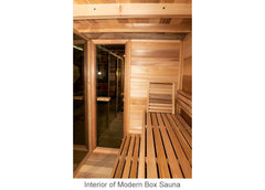 Interior of Modern Box Sauna