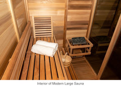 Knotty Cedar Pure Cube Outdoor Sauna - Medium
