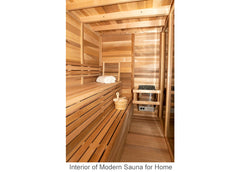 Knotty Cedar Pure Cube Outdoor Sauna with Shower