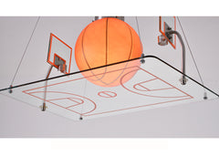 Kid's Basketball Court Light Fixture Close Up