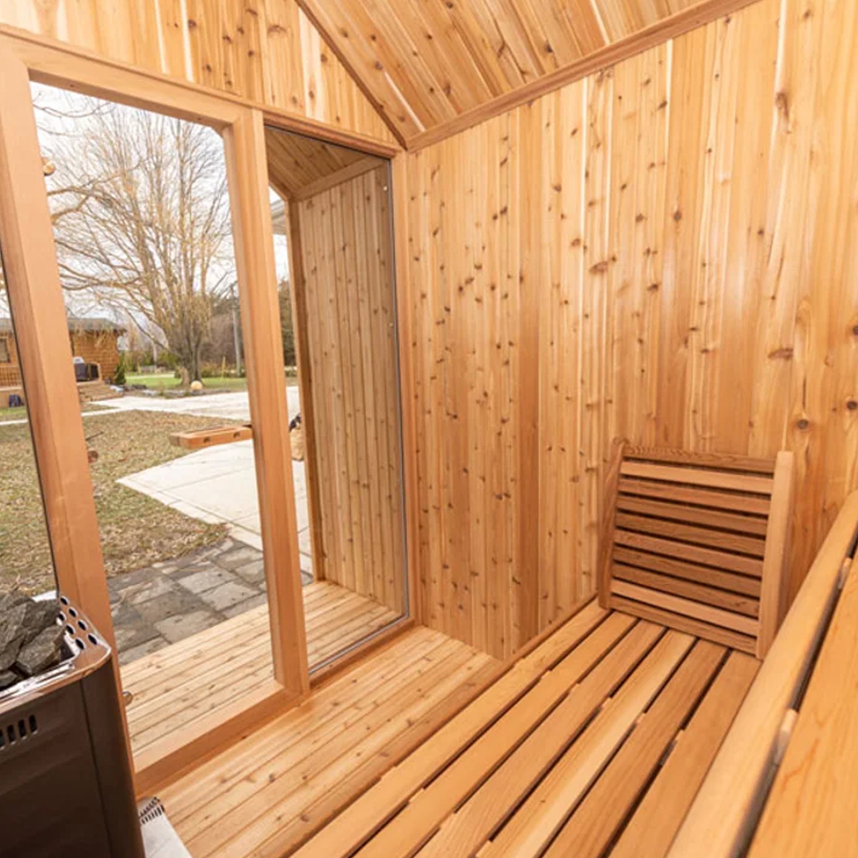 Hudson Pure Cure Sauna Inside Looking Out