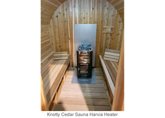 Knotty Cedar Sauna Harvia Heater