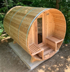 Knotty Panoramic Sauna Iin Wooded Area