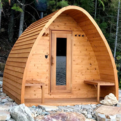 Knotty Red Cedar POD Sauna 8' x 8'